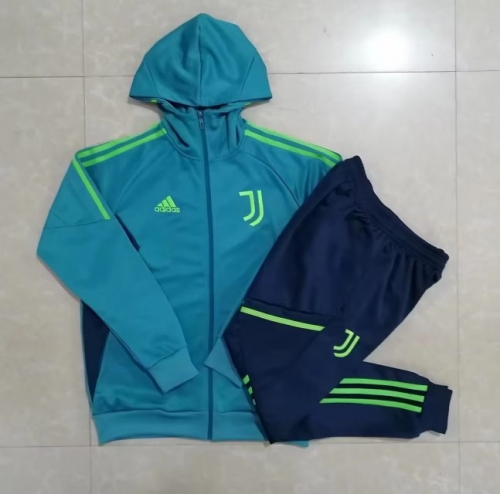 2022/23 Juventus FC Green Thailand Soccer Jacket Uniform With Hat-815