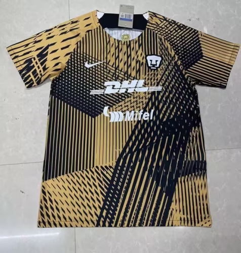 2023/24 Pumas UNAM Yellow & Black Thailand Soccer Jersey AAA-410