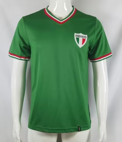 1970 RetroWorld Cup Version Mexico Home Green Thailand Soccer Jersey AAA-2041/811/503