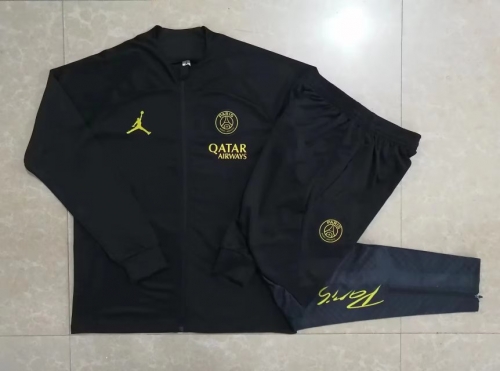 2022-23 Jordan Paris SG Black Thailand Soccer Jacket Uniform-815