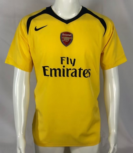 06-07 Retro Version Arsenal Away Yellow Thailand Soccer Jersey AAA-503