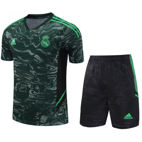 2022/23 Real Madrid Black & Green Thailand Soccer Training Uniform-418