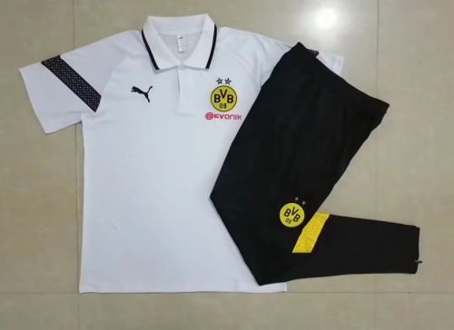 2023/24 Borussia Dortmund White Thailand Polo Uniform-815