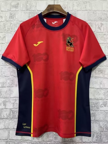 2023 Spain Home Red Thailand Rugby Shirts-805