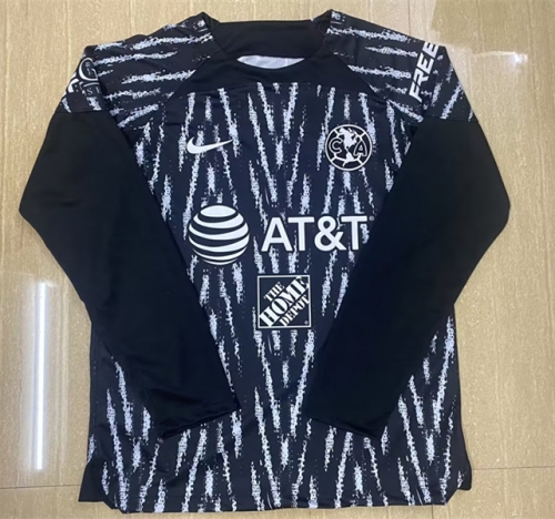 2023/24 Club America Black & Gray LS Thailand Soccer Jersey AAA-410/07