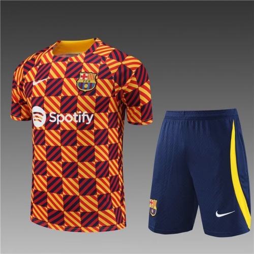 2023/24 Barcelona Orange Thailand Tracksuit Uniform-801