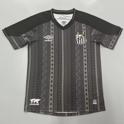 2022-23 Santos FC 2nd Away Gray & Black Thailand Soccer Jersey-908