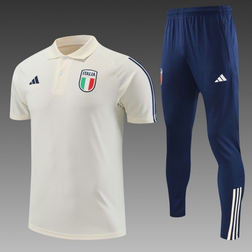 2023/24 Italy White Thailand Soccer Polo Uniform-PO