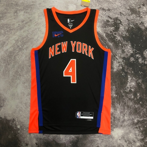 2023 Season City Version NBA New York Knicks Black #4 Jersey-311