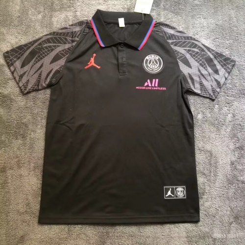 2023/24 PSG Black Thailand Soccer Polo Shirts-317