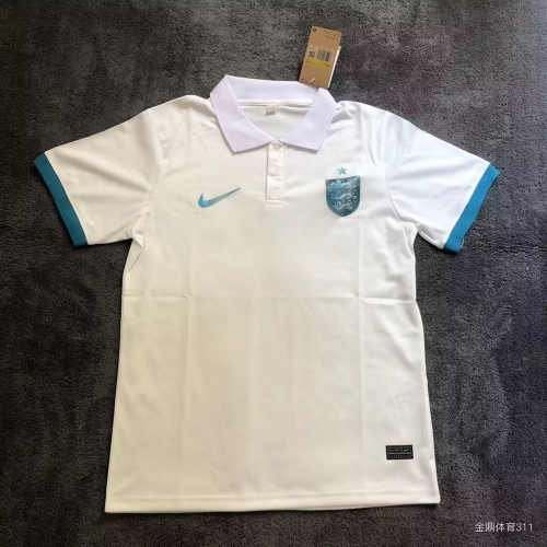 2023/24  England White Thailand Soccer Polo Shirts-317