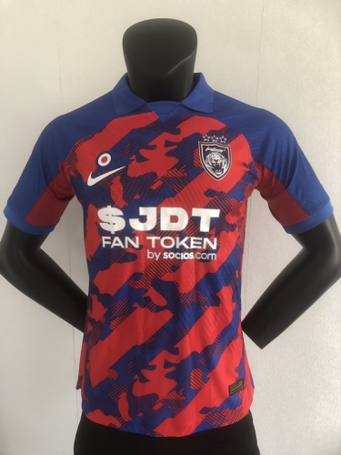 Player Versioon 2023/24 Johor Blue & Red Thailand Soccer Jersey AAA-16