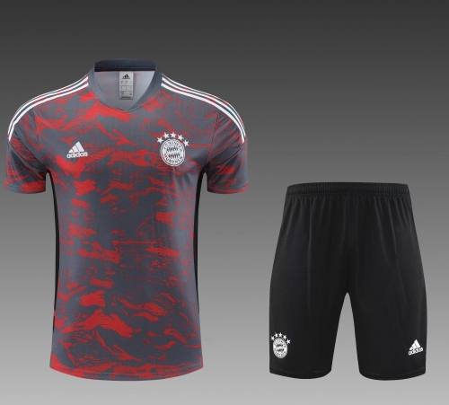 2023/24 Bayern München Red Shorts-Sleeve Thailand Soccer Uniform-PO