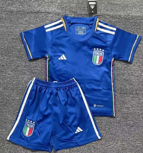 2023/24 Italy Home Blue Kids/Youth Soccer Uniform-507/SL