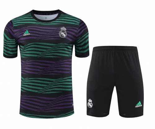 2022/23 Real Madrid Black & Green Thailand Soccer Training Uniform-418