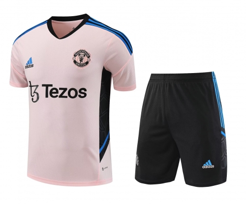 2023/24 Manchester United Pink Thailand Soccer Training Uniform-418