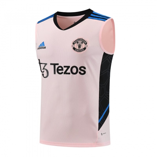 2023/24 Manchester United Pink Thailand Soccer Training Vest Jerseys-418