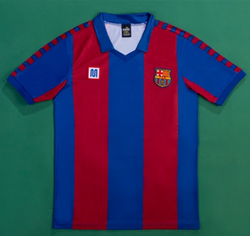 80-82 Retro Version Barcelona Home Red & Blue Thailand Soccer Jersey AAA-1041
