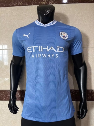 Player Version 2023/24 Manchester City Home Blue Thailand soccer jersey AAA-603/308