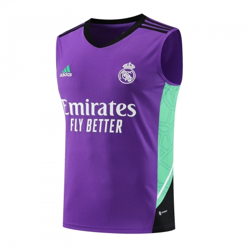 2023/24 Real Madrid Purple Thailand Soccer Training Vest-418