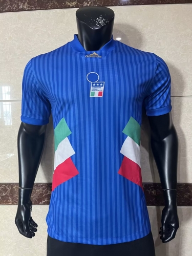 Player Casual Version 2023/24 Italy Blue Thailand Soccer Jersey AAA-308