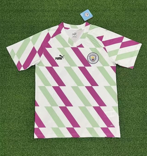 2023/24  Manchester City Pink Thailand Soccer Training Jersey-416/320/47