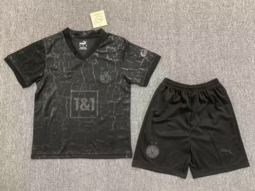 2023/24  Borussia Dortumund Awawy Black Kids/Youth Soccer Uniform-522