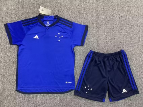 2023/24 Cruzeiro EC Home Blue Kids/Youth Soccer Uniform-522/PF/507