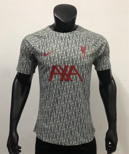 Player Version 22023/24 Liverpool Gray & White Training Thailand Soccer Jersey AAA-2100