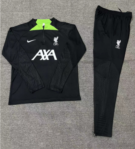 Fans 2023/24 Liverpool Black Soccer Tracksuit Uniform-801/GDP