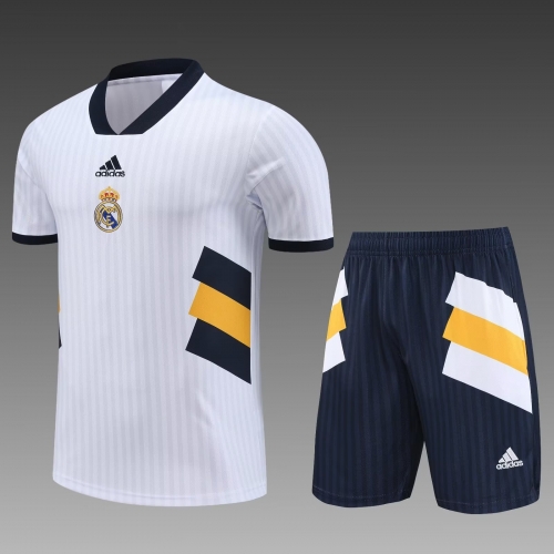 2023/24 Retro Real Madrid White Thailand Tracksuit Vest Uniform-PO/418