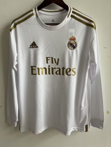 2019-2020 Real Madrid Home White LS Thailand Soccer Jersey AAA-313/301