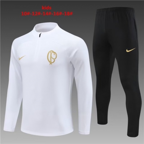 2022/23 Corinthians White Kids/Youth Soccer Tracksuit Uniform-801