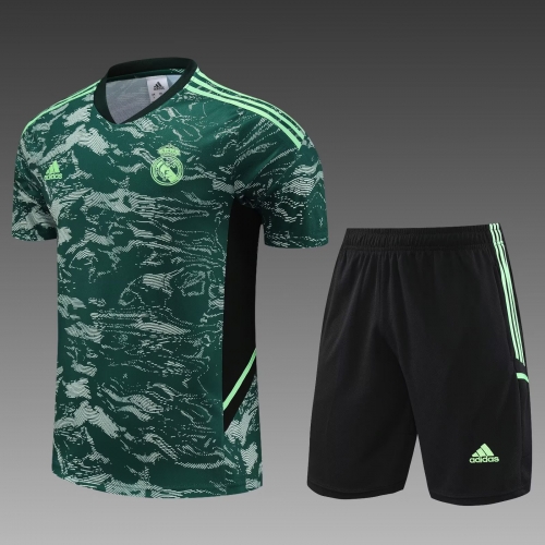 2023/24 Retro Real Madrid Green Thailand Tracksuit Uniform-PO