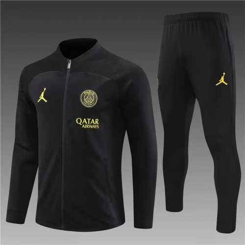 2022-23 Jordan Paris SG Black Thailand Soccer Jacket Uniform-801