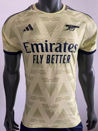 2023/24 Player Version 2023/24 Arsenal Away Yellow Thailand Soccer Jersey AAA-703