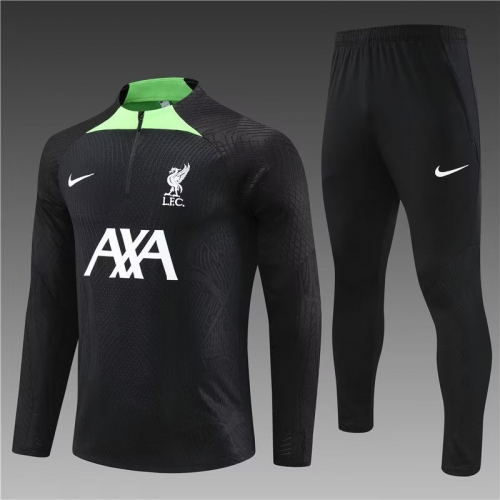 Player 2023/24 Liverpool Black Soccer Tracksuit Uniform-801