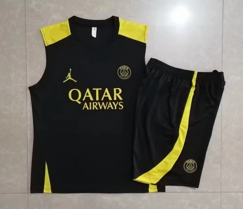 2023/24 Paris SG Black Tracksuit Soccer Uniform-815