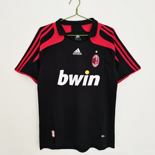 07-08 Retro Version AC Milan Home Red & Black Thailand Soccer Jersey AAA-710/811