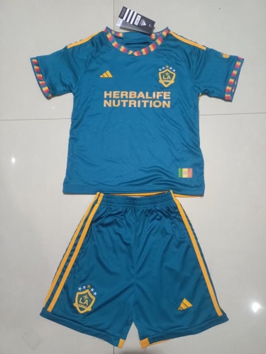 Kids 2023/24 Los Angeles Galaxy Away Blue Soccer Uniform-507