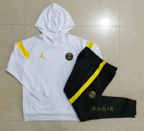 2023/24 Paris SG White Soccer Jacket Uniform With Hat-815