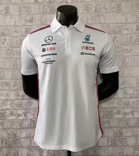 2023 Benz White Formula One Racing Shirts-805