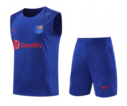 2022/23 Barcelona CaiBlue Thailand Soccer Training Vest Uniform-418