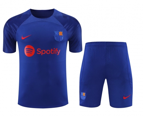 2022/23 Barcelona CaiBlue Thailand Soccer Training Uniform-418
