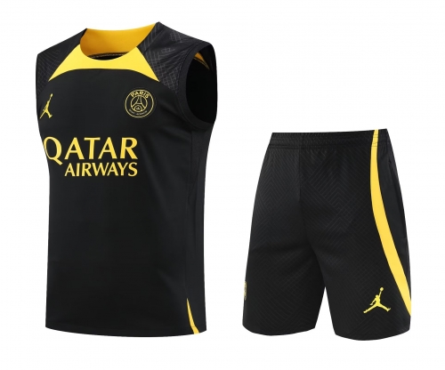 2023/24 New Paris SG Black Soccer Training Vest Uniform-418