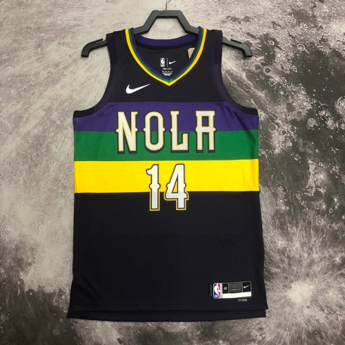 2023 City Version NBA New Orleans Pelicans Black & Purple #14 Jersey-311
