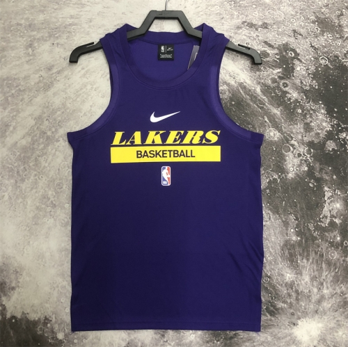2023 Season Los Angeles Lakers NBA Purple Traning Jersey-311
