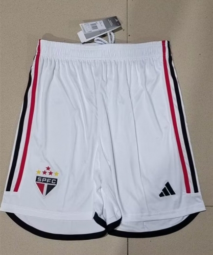 2023/24 São Paulo FC Home White Thailand Soccer Shorts-315