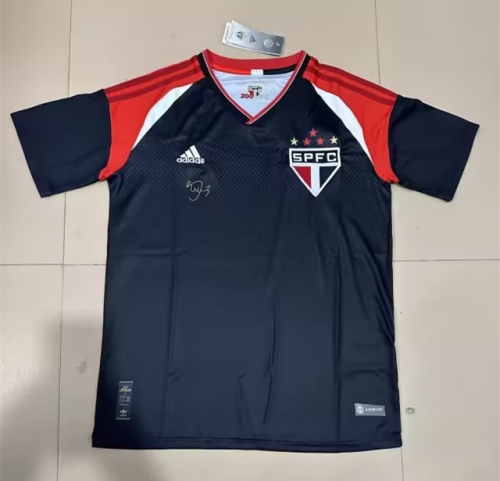 2023/24 Sao Paulo Black Thailand Soccer Jersey AAA-07