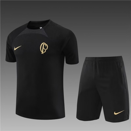 2023/24 Corinthians Black Tracksuit Soccer Uniform-815/801